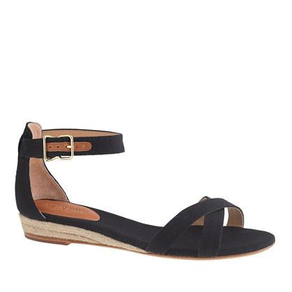 J.Crew Marina canvas mini-wedge espadrilles
