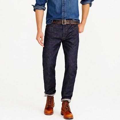 J.Crew Wallace & Barnes straight raw indigo selvedge jean