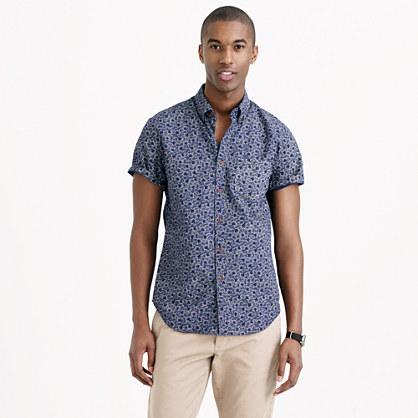 J.Crew Secret Wash short-sleeve shirt in classic navy floral