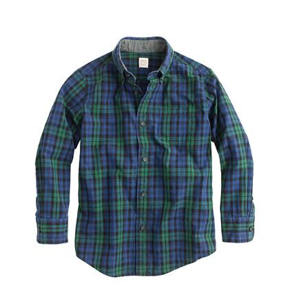 J.Crew Boys' Secret Wash shirt in bright nightfall tartan