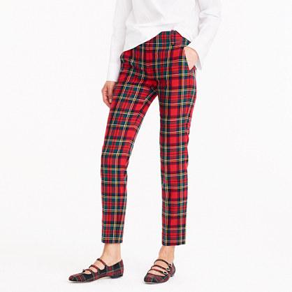 J.Crew Petite Cameron slim crop pant in tartan bi-stretch wool