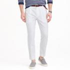 J.Crew Pleated trouser in white oxford cloth