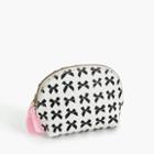 J.Crew Bow-print coated canvas makeup pouch