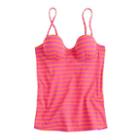J.Crew D-cup sailor-stripe underwire swing top