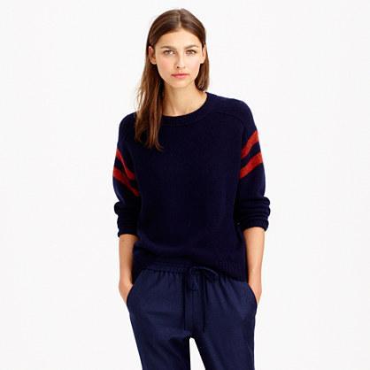 J.Crew Collection cashmere sweater in varsity stripe
