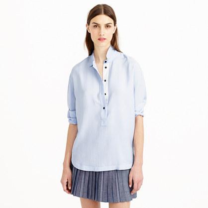 J.Crew Drapey oxford crepe popover shirt