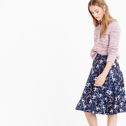 J.Crew Collection A-line skirt in nightfall freesia