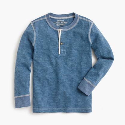 J.Crew Boys' long-sleeve henley shirt in indigo