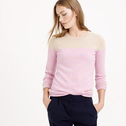 J.Crew Collection cashmere long-sleeve T-shirt in stripe