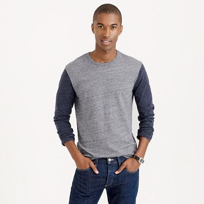 J.Crew Slim flagstone pieced football T-shirt