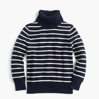 J.Crew Boys' striped cotton turtleneck sweater