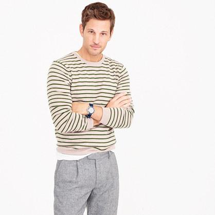 J.Crew Lightweight Italian cashmere crewneck sweater in wide stripe