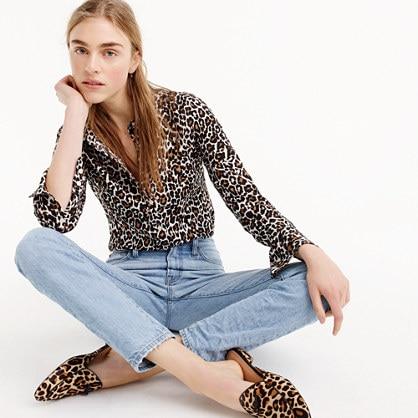J.Crew Slim perfect shirt in leopard print