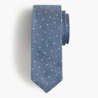 J.Crew English silk-linen tie in polka dot