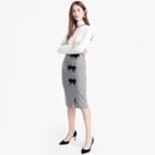 J.Crew Bow seam pencil skirt in double-serge wool
