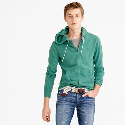 J.Crew Tall brushed fleece zip hoodie
