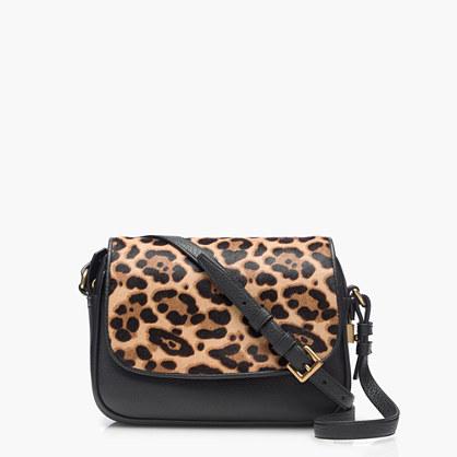 J.Crew Signet flap crossbody with calf hair