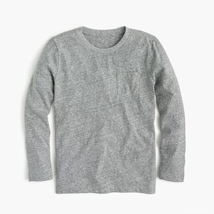 J.Crew Boys' long-sleeve pocket T-shirt in the softest jersey