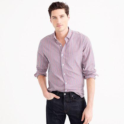 J.Crew Slim seersucker shirt in fine stripe