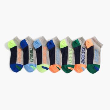 J.Crew Boys' days of the week socks seven-pack