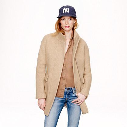 J.Crew Stadium-cloth cocoon coat