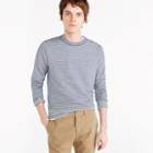 J.Crew Wallace & Barnes cotton crewneck sweater in indigo stripe