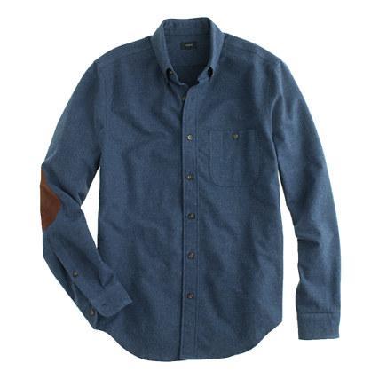 J.Crew Heathered chamois elbow-patch shirt