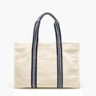 J.Crew Large canvas tote with striped straps