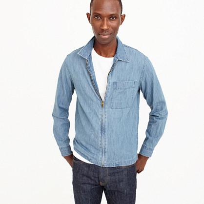 J.Crew Lightweight denim zip-front overshirt