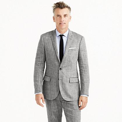 J.Crew Ludlow suit jacket in herringbone Italian linen-silk