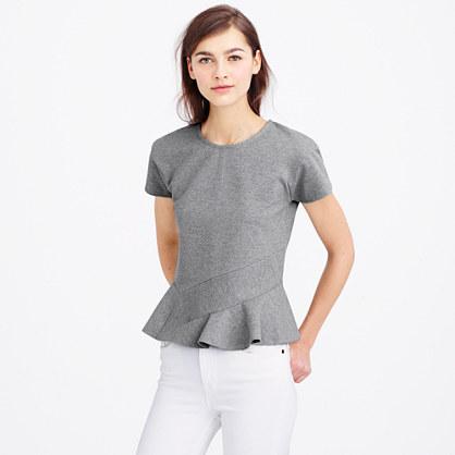 J.Crew Structured flutter tee