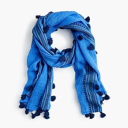 J.Crew Summerweight pom-pom scarf