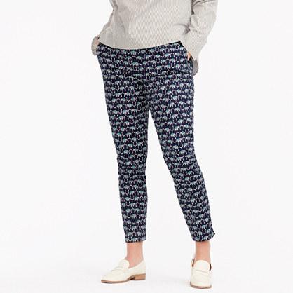 J.Crew Martie slim crop pant in elephant two-way stretch cotton