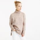 J.Crew Marled Italian wool blend turtleneck sweater