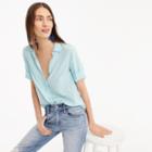 J.Crew Short-sleeve button-up shirt in silk