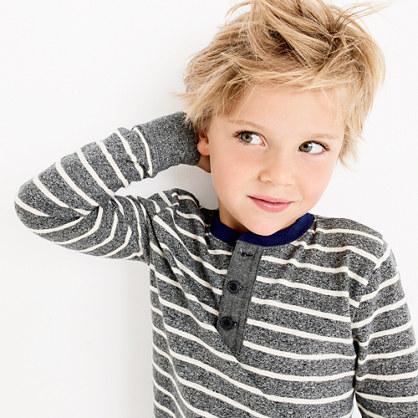 J.Crew Boys' striped long-sleeve henley shirt