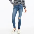 J.Crew 8 toothpick jean in Newcastle wash with let-down hem