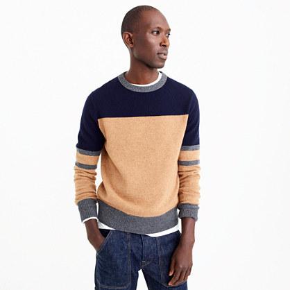 J.Crew Lambswool crewneck sweater in colorblock