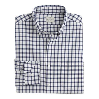 J.Crew Slim Secret Wash shirt in classic navy tattersall