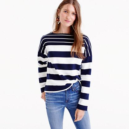 J.Crew Stripe-blocked boatneck T-shirt