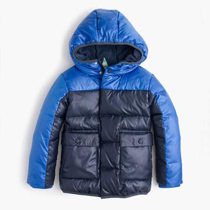 J.Crew Boys' colorblock marshmallow puffer jacket