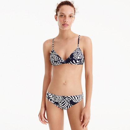 J.Crew French bikini top in Ratti® zebra print