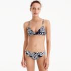 J.Crew French bikini top in Ratti&reg; zebra print