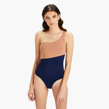 J.Crew Onia Sienna colorblock one-piece
