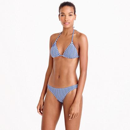 J.Crew String bikini top in Italian seersucker