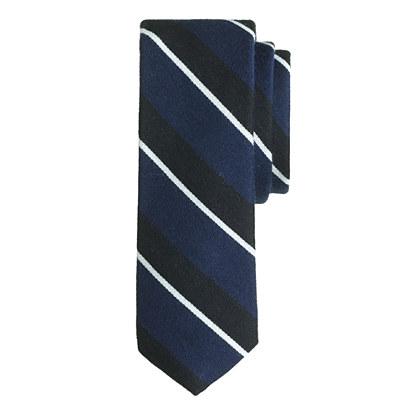 J.Crew English wool-silk tie in mixed stripe