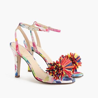 J.Crew Strappy heels (105mm) with raffia bow