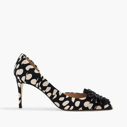 J.Crew Colette flower pumps in Ratti&reg; polka dot