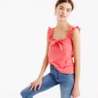 J.Crew Bow top with embroidered trim
