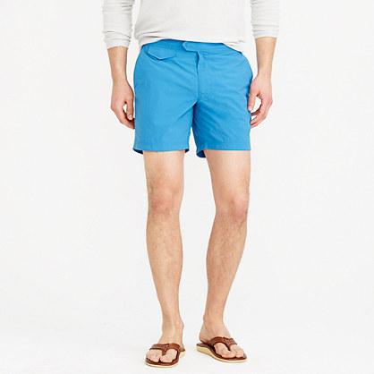 J.Crew 6.5 tab swim short with blue side stripe